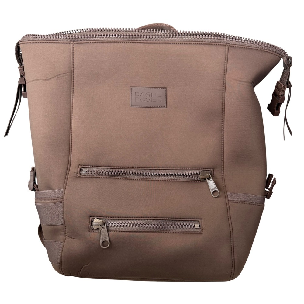 Dagne Dover Neoprene Dakota Backpack Brown Gorpcore Travel Work School Large - Picture 2 of 16